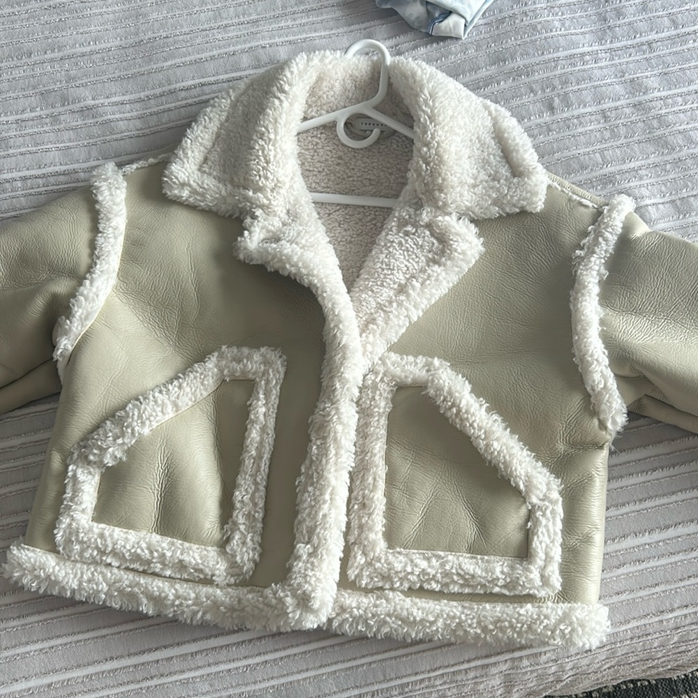 Top shop Sherpa faux leather jacket